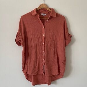 Madewell Terracotta Textured Top XS